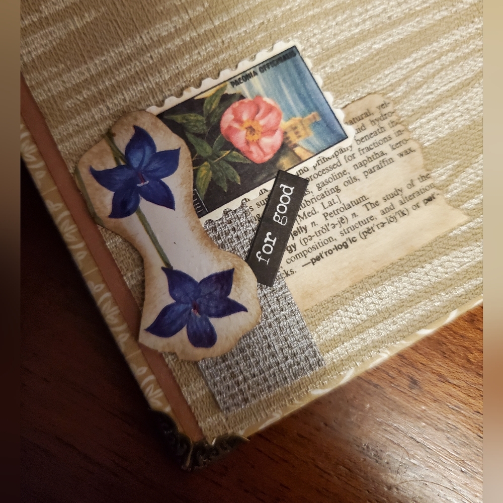 😀 HAND CRAFTED altered book junk journal, card holder vintage - Picture 9 of 17